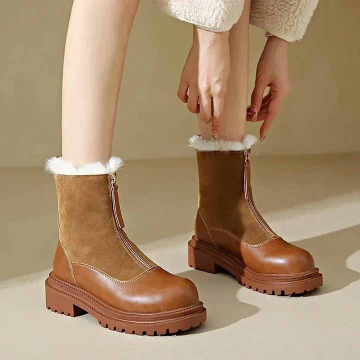 Women's Faux Fur Lined Winter Boots, front view 3