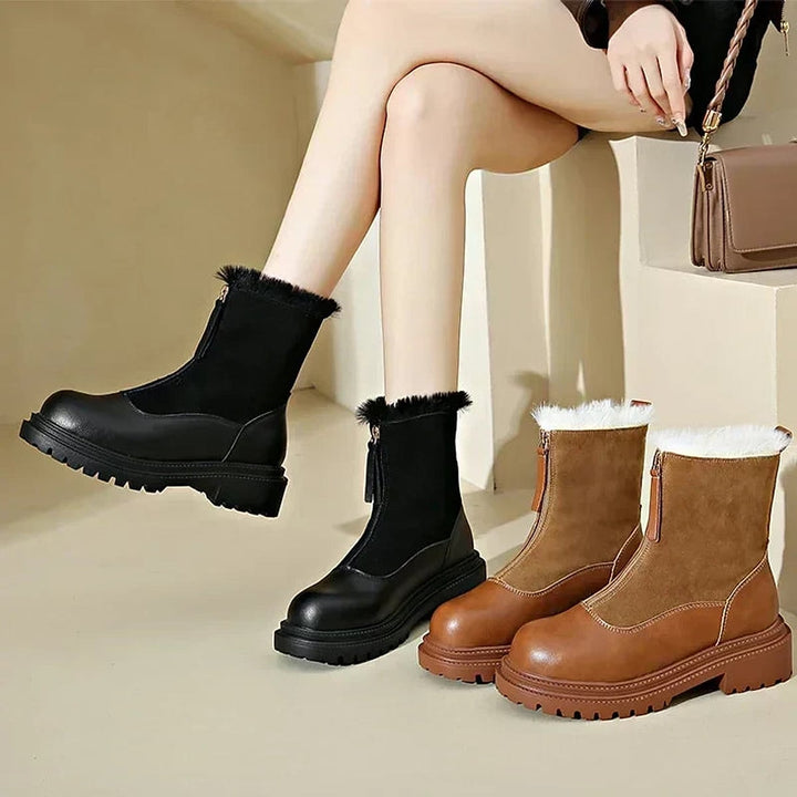 Women's Faux Fur Lined Winter Boots, front view 4