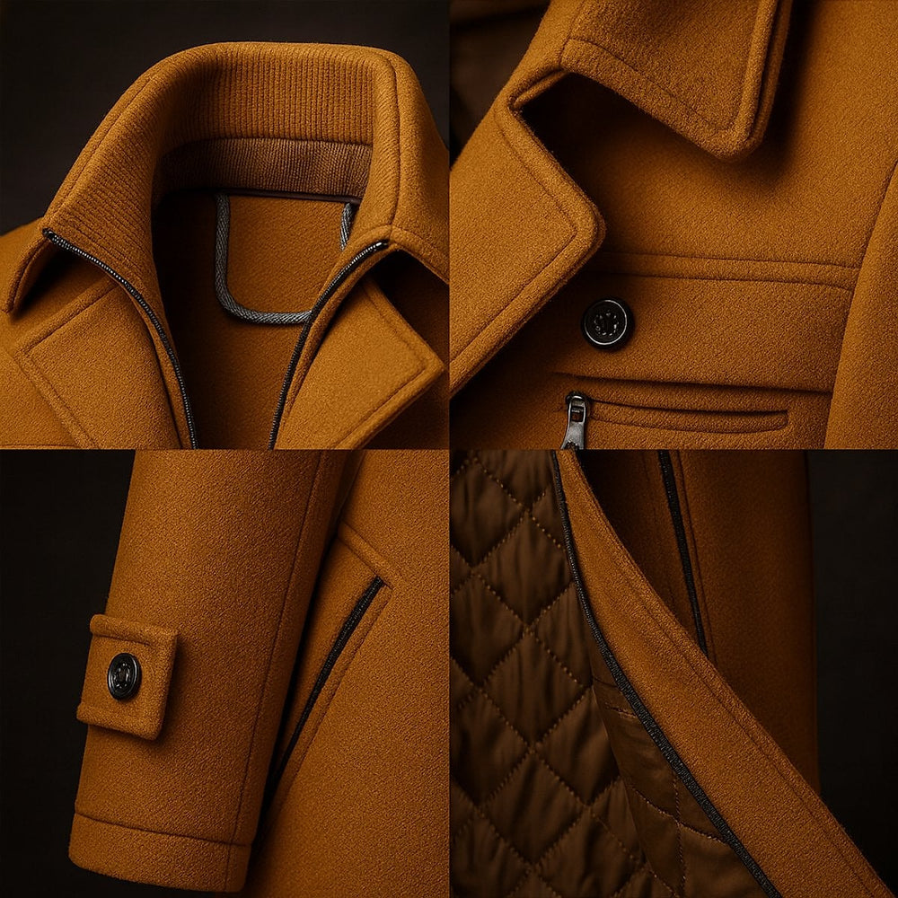 Men's Wool Coat, detail view