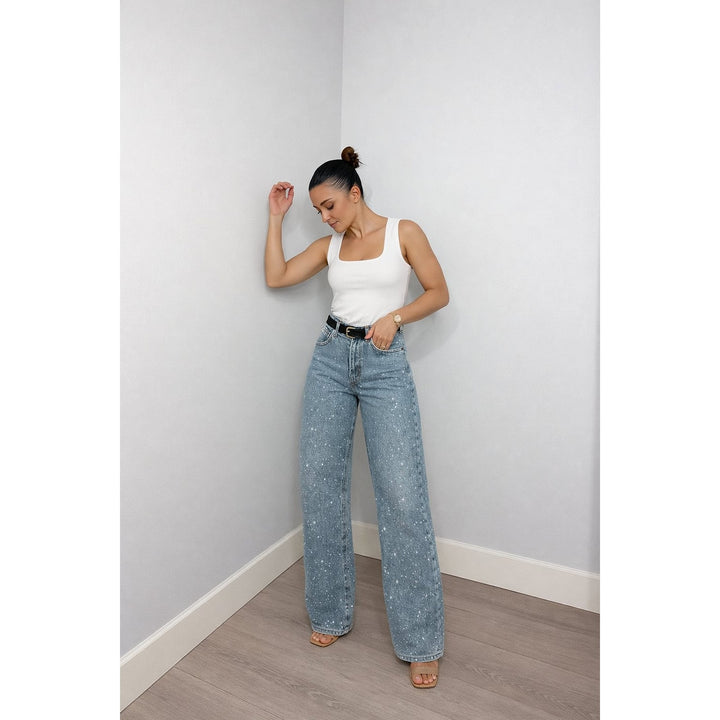 Women's Glitter Jeans, front view