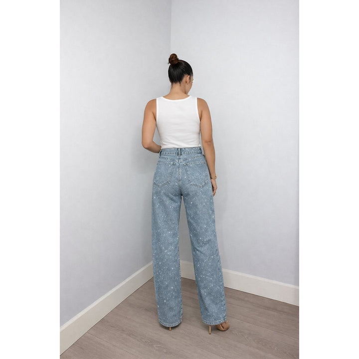 Women's Glitter Jeans, back view