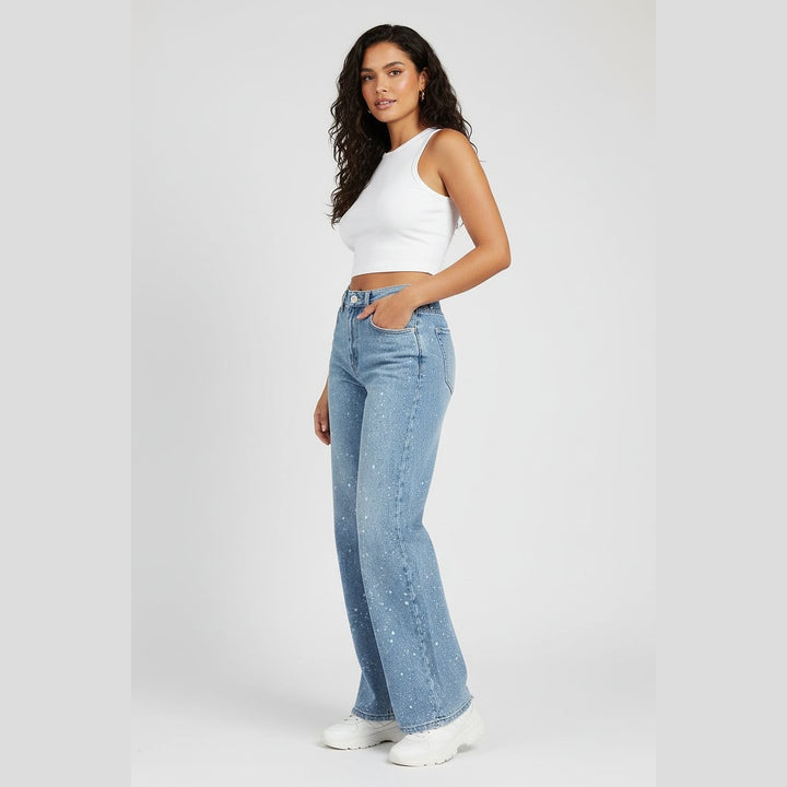 Women's Glitter Jeans, side view