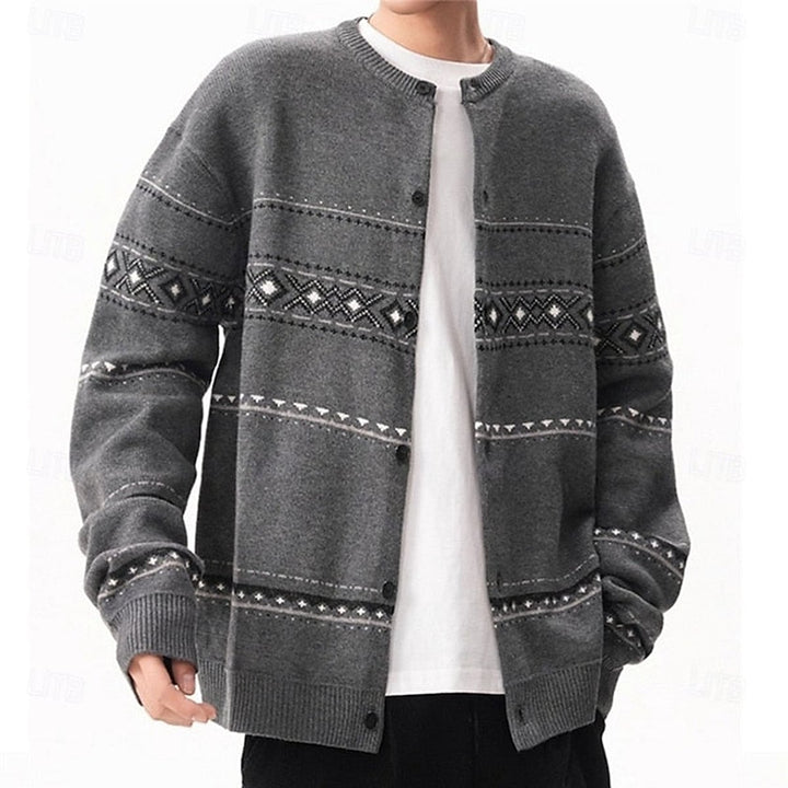 Men's Christmas Cardigan, front view