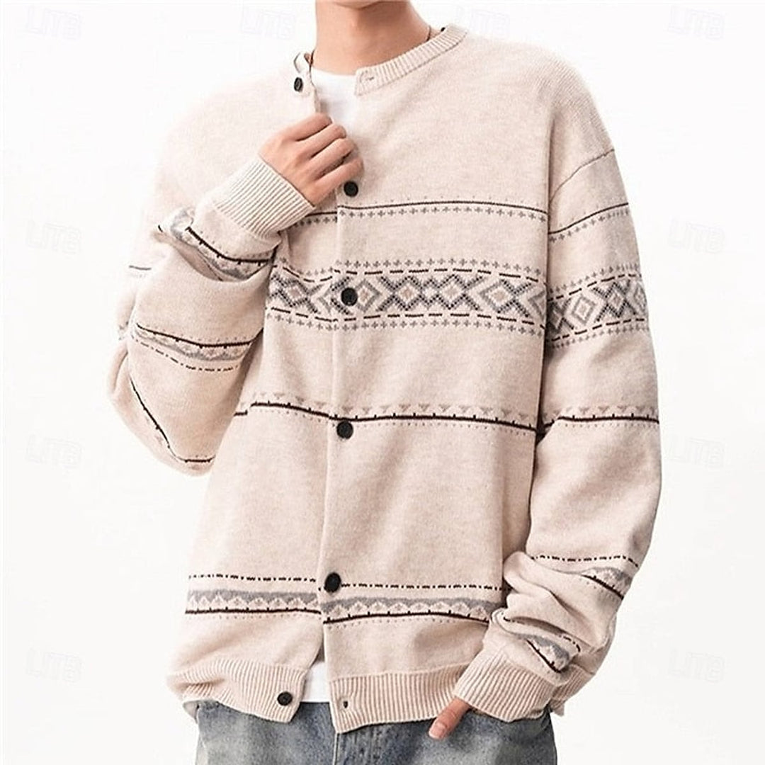 Men's Christmas Cardigan, detail view