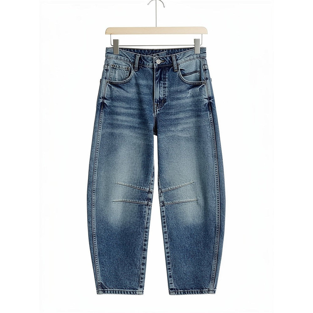 Women's Cropped Barrel Jeans, front view