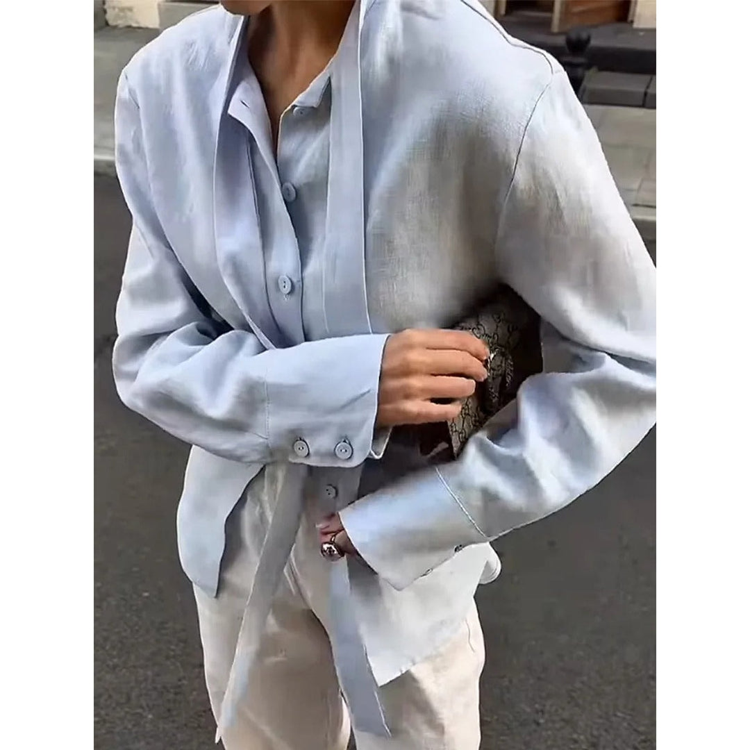 Women's Tie Waist Blouse, front view 2