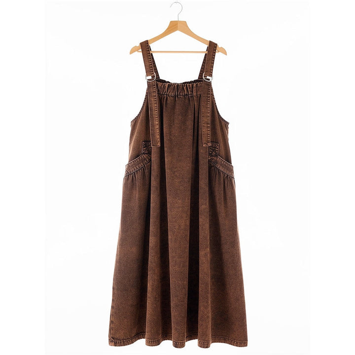 Women's Denim Pinafore Dress, front view