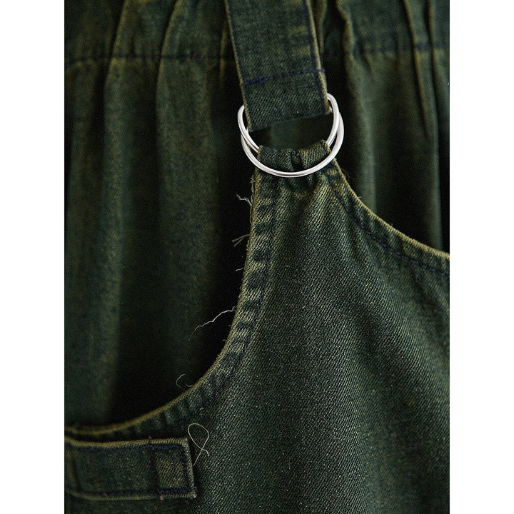Women's Denim Pinafore Dress, detail view