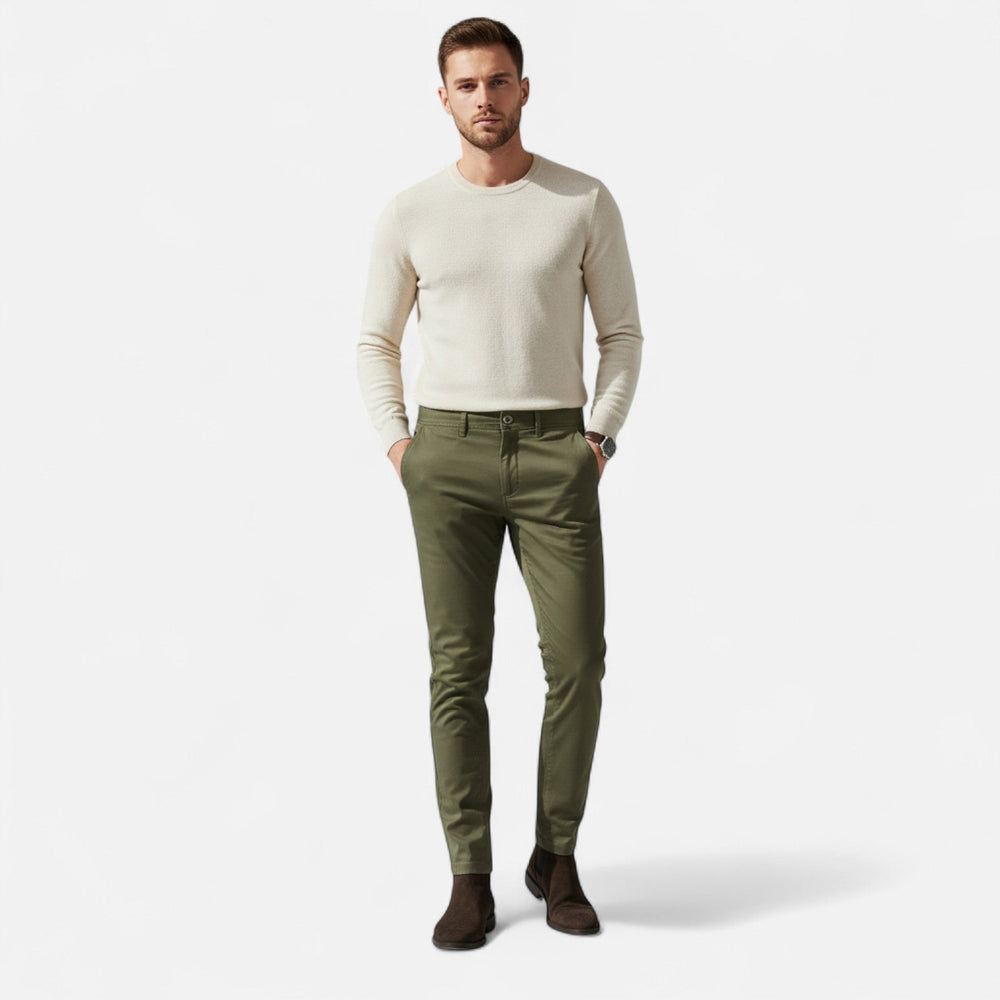 Men's Cotton Blend Chinos, detail view