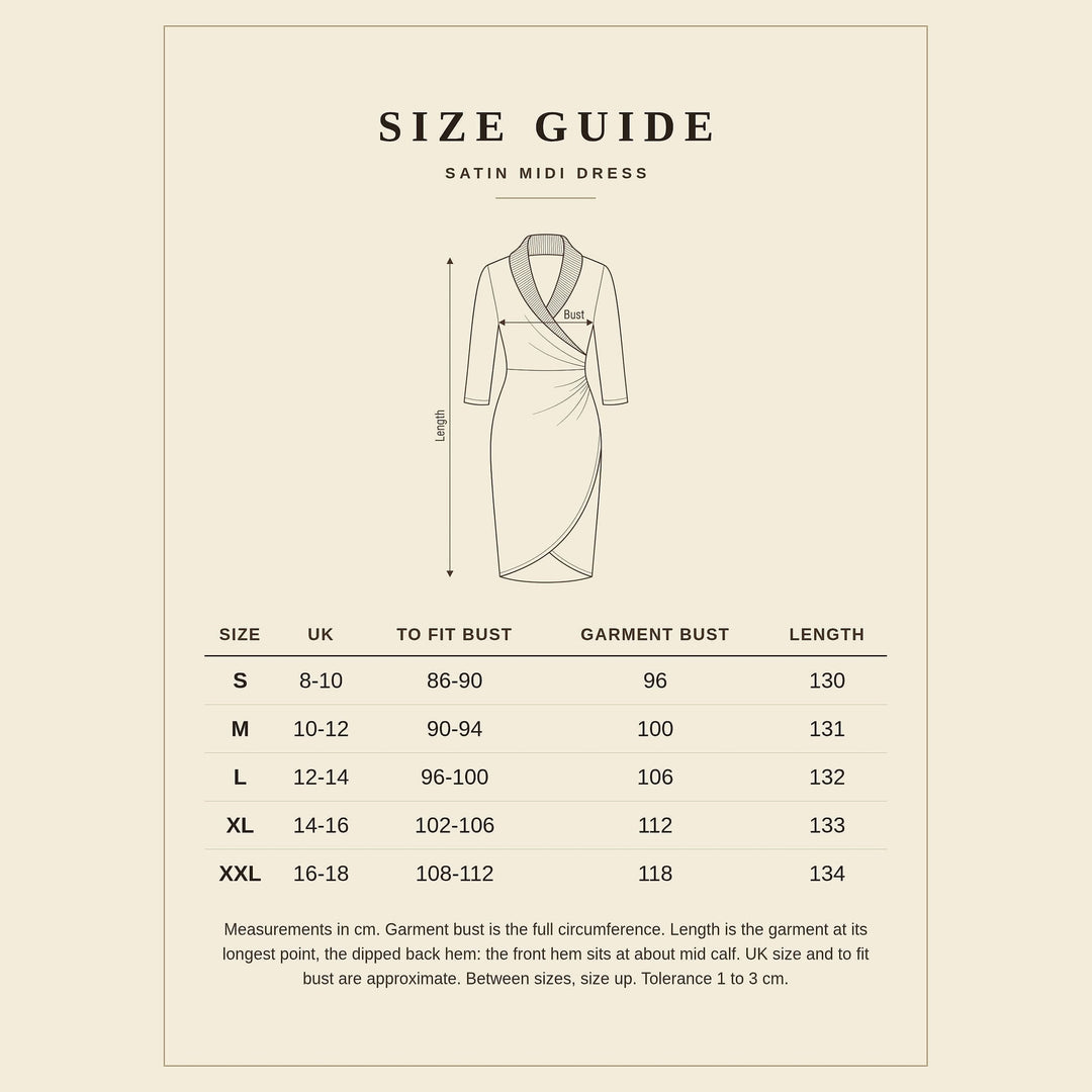 Women's Satin Wrap Midi Dress, detail view 2