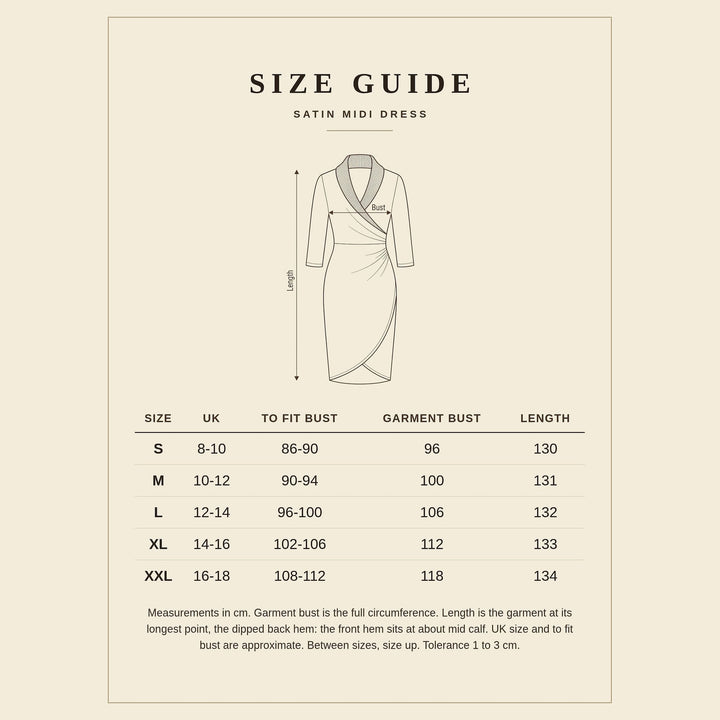 Women's Satin Wrap Midi Dress, detail view 2