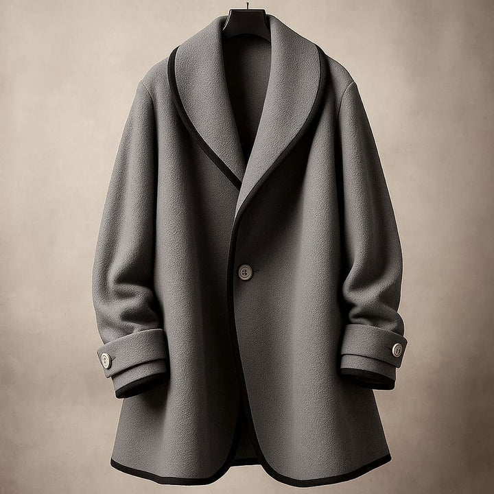 Women's Oversized Swing Coat in Gray, front view