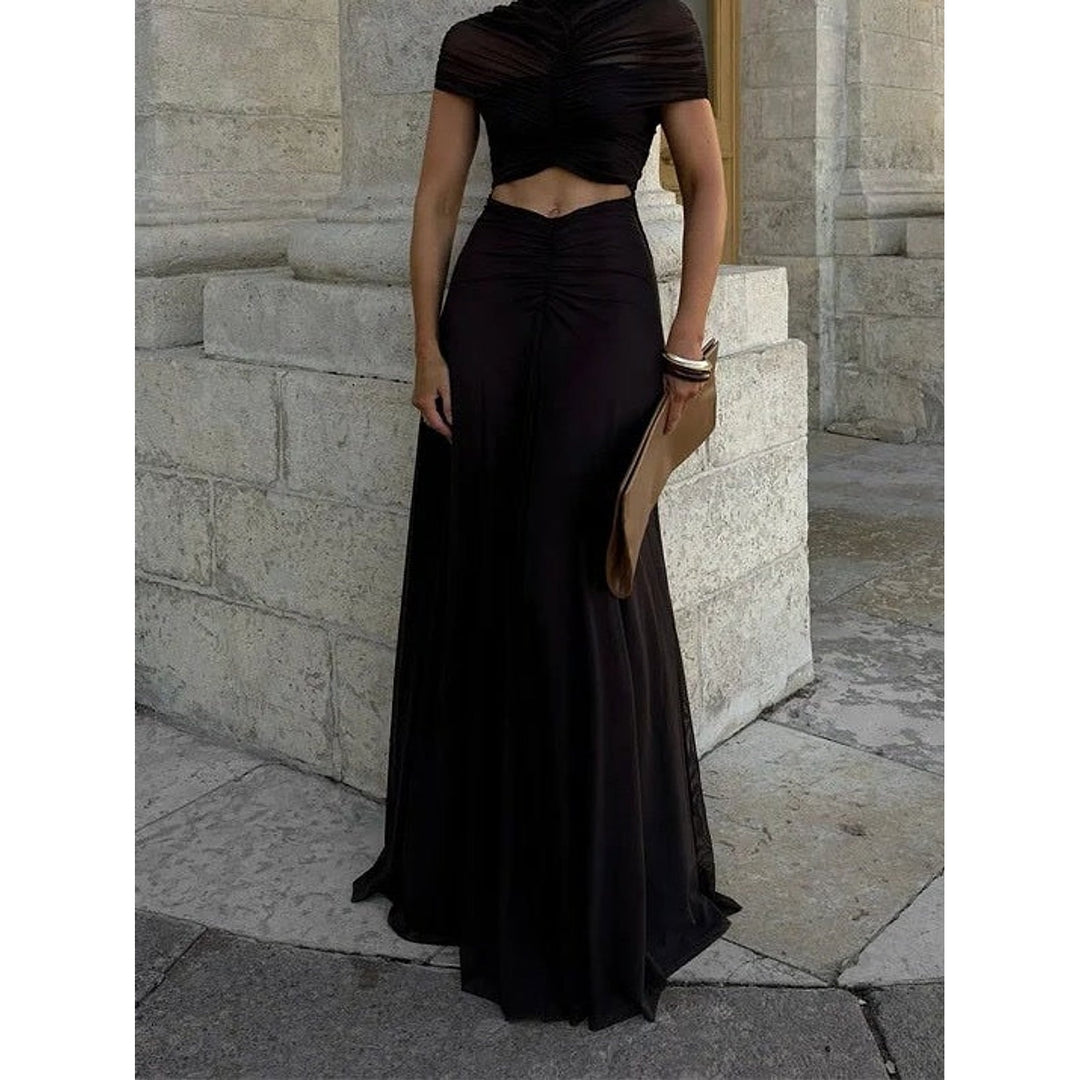 Women's Mesh Maxi Dress, front view 2