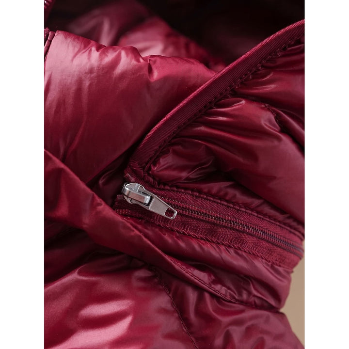 Women's Long Hooded Puffer Jacket, detail view 2