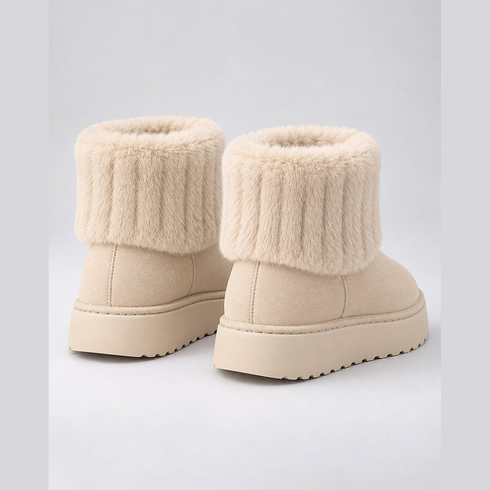 Women's Platform Ankle Boots, back view