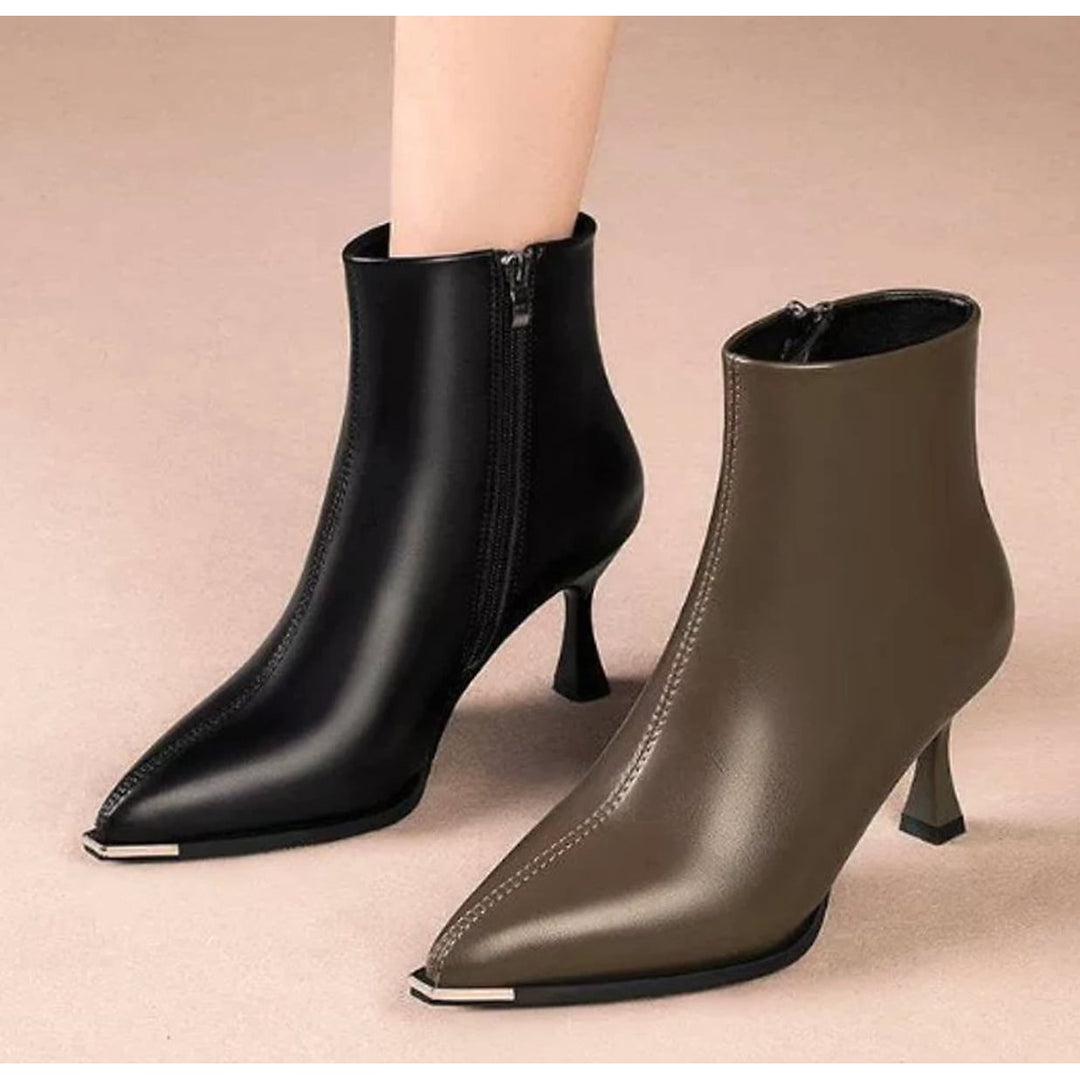 Women’s Kitten Heel Ankle Boots, front view 2