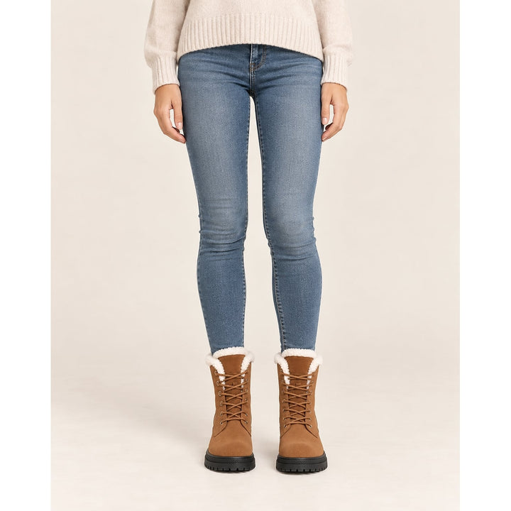 Women's Faux Fur Lined Lace Up Boots, detail view 5