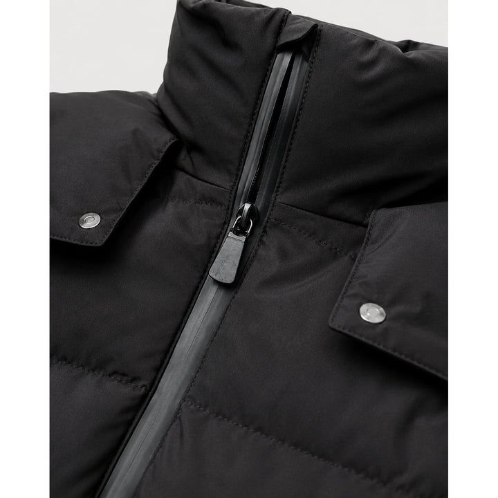 Women's Black Puffer Jacket, detail view