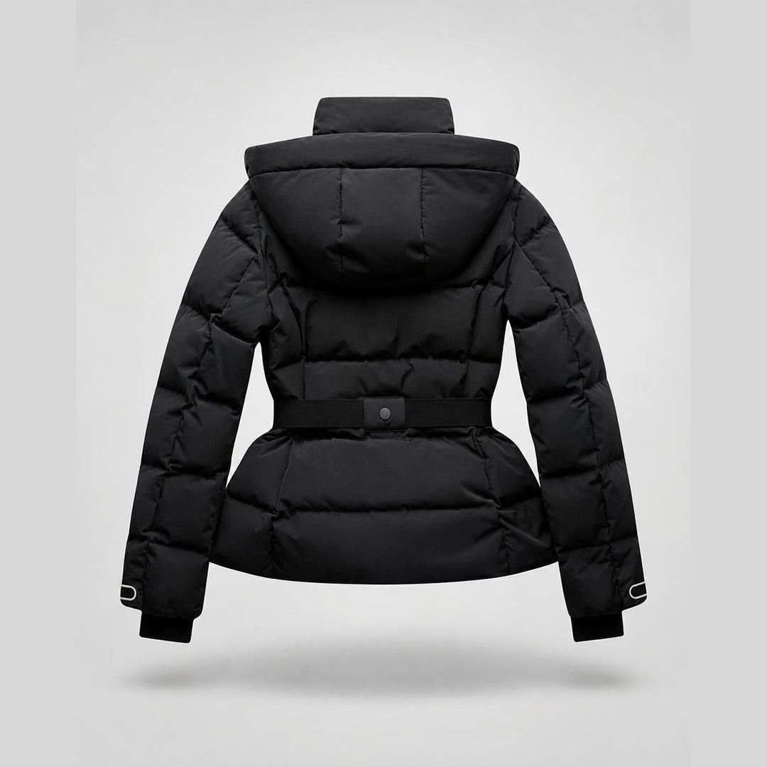 Women's Black Puffer Jacket, detail view 4