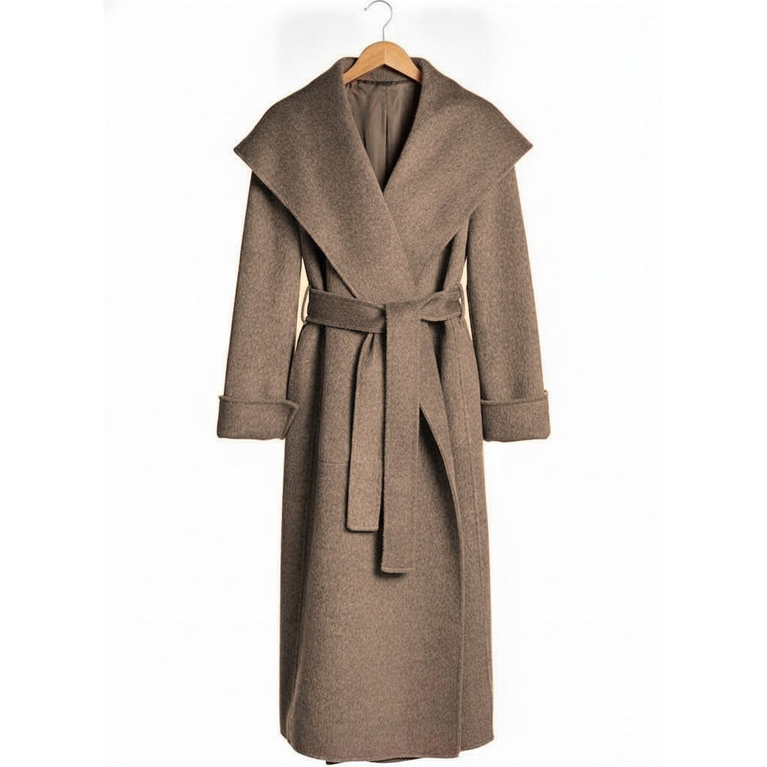 Women's Belted Wrap Coat, front view