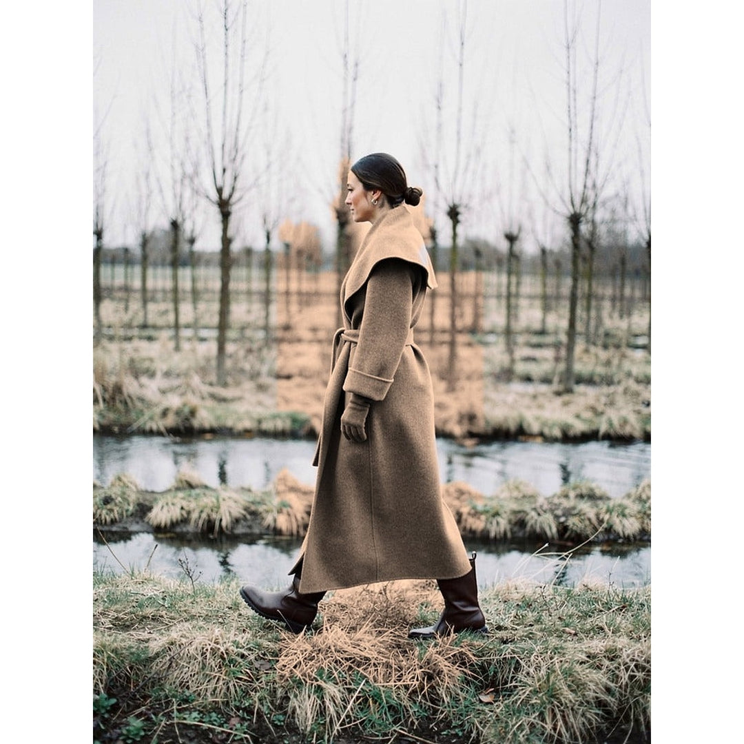 Women's Belted Wrap Coat, side view