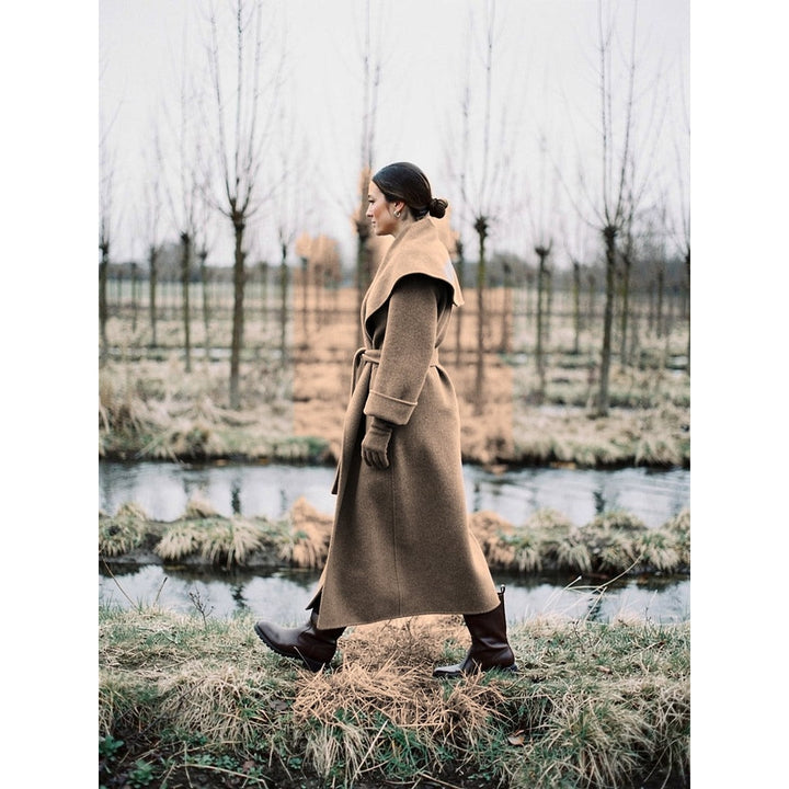 Women's Belted Wrap Coat, side view