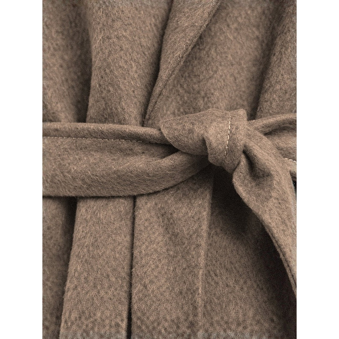 Women's Belted Wrap Coat, detail view