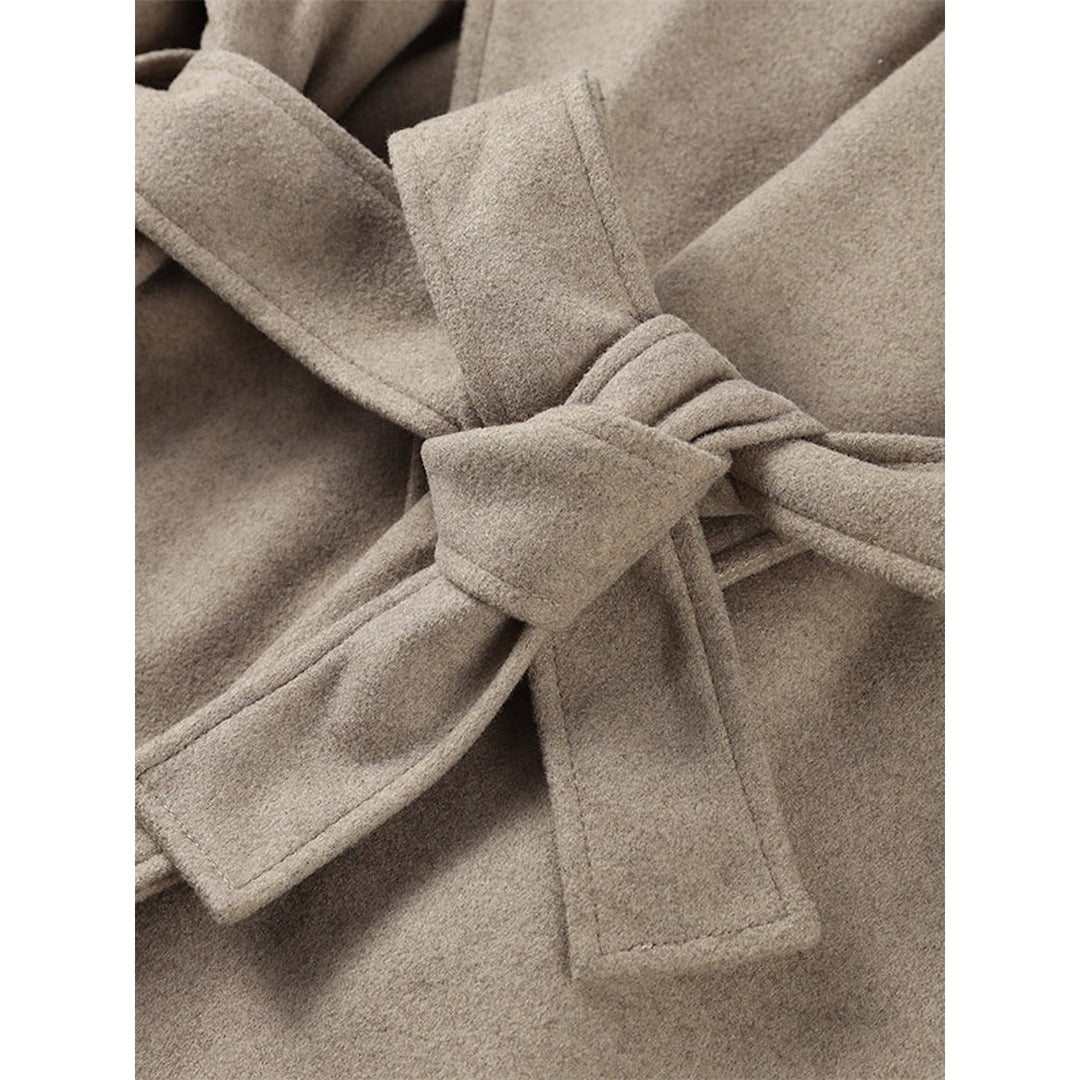 Women's Belted Wrap Coat, detail view 2