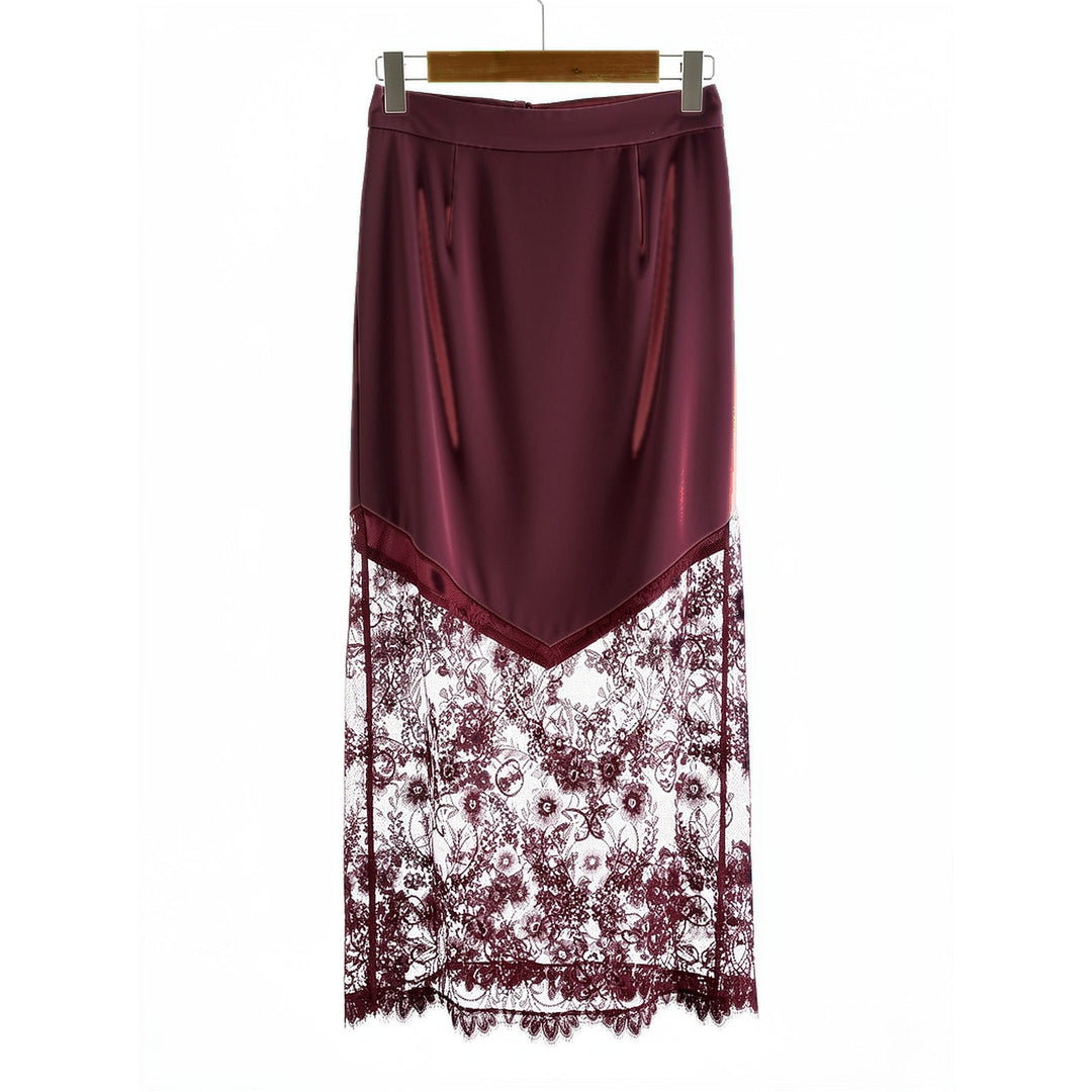 Women's Lace Maxi Skirt, front view