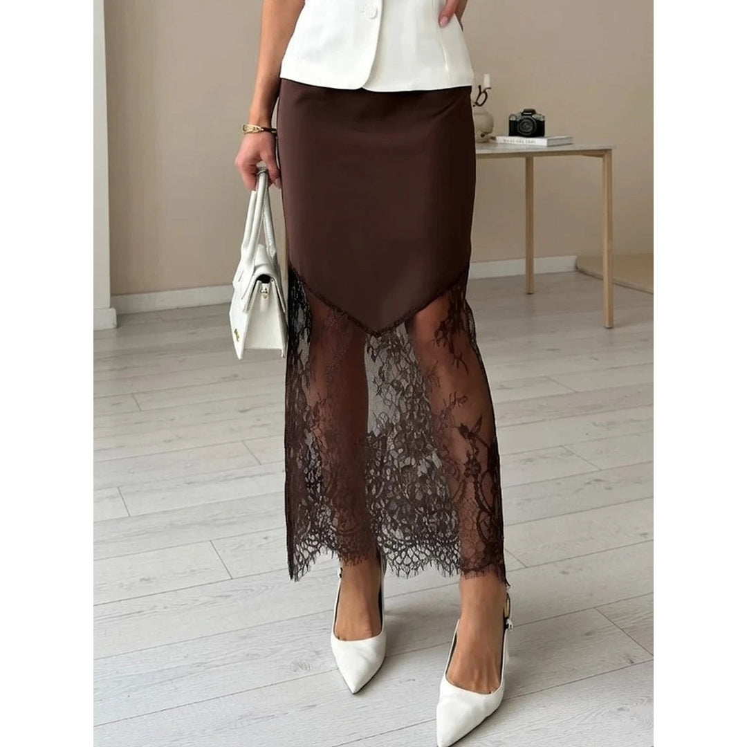 Women's Lace Maxi Skirt, front view 2