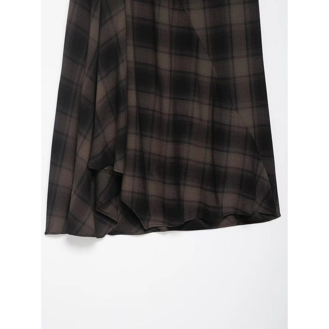Women's Plaid Midi Skirt, detail view 2