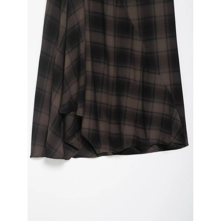 Women's Plaid Midi Skirt, detail view 2
