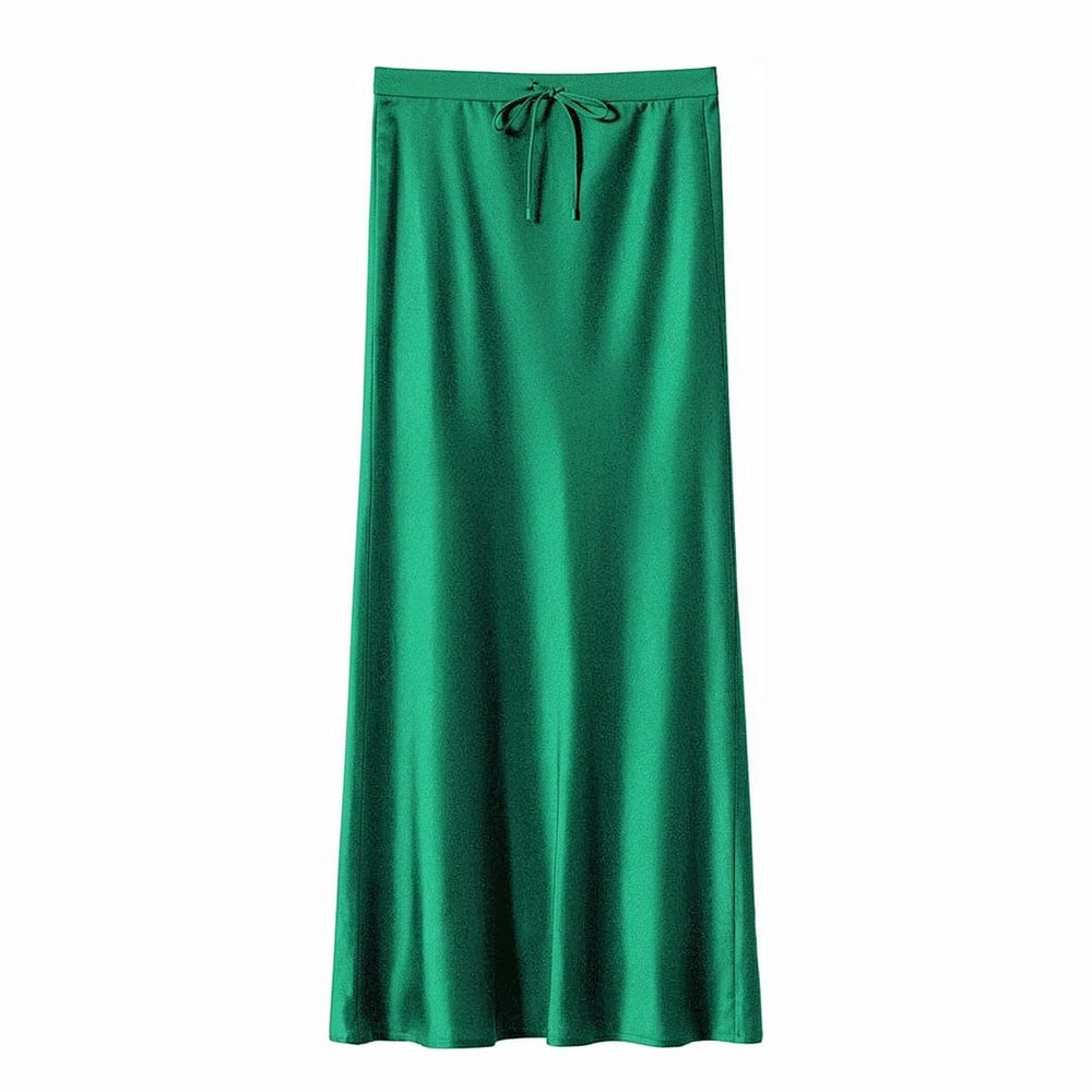 Women's Satin Maxi Skirt, front view