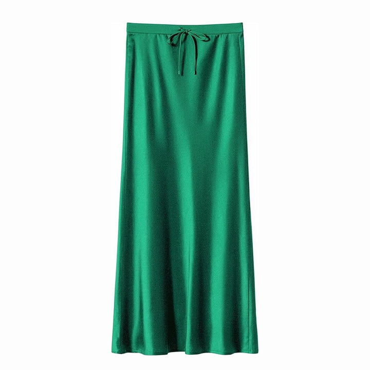 Women's Satin Maxi Skirt, front view
