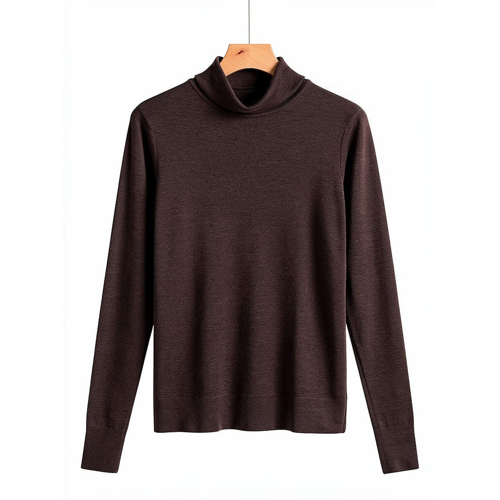 Women's Wool Turtleneck Top, front view