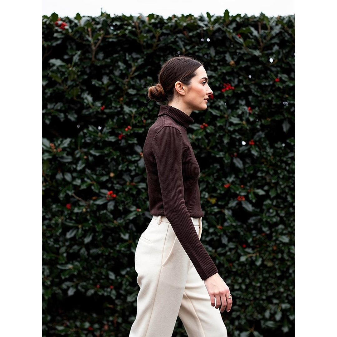 Women's Wool Turtleneck Top, side view
