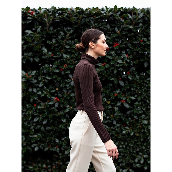 Women's Wool Turtleneck Top, side view