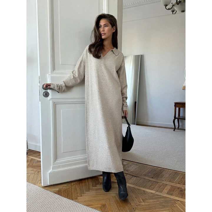 Women's Oversized Sweater Dress, front view 2