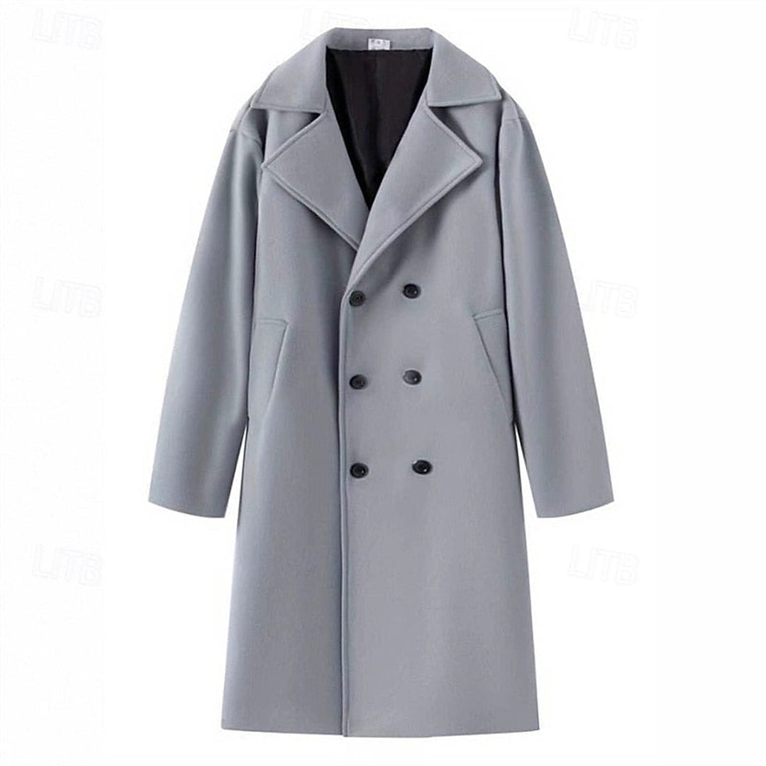 Men's Tailored Long Overcoat, front view 2