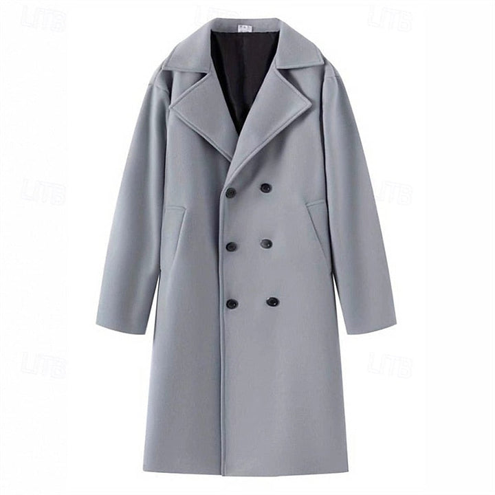 Men's Tailored Long Overcoat, front view 2