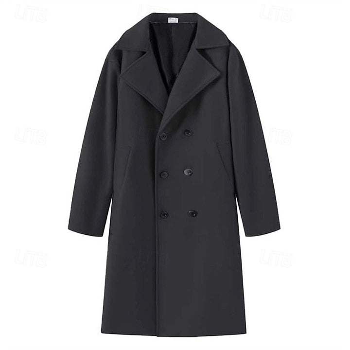 Men's Tailored Long Overcoat, detail view