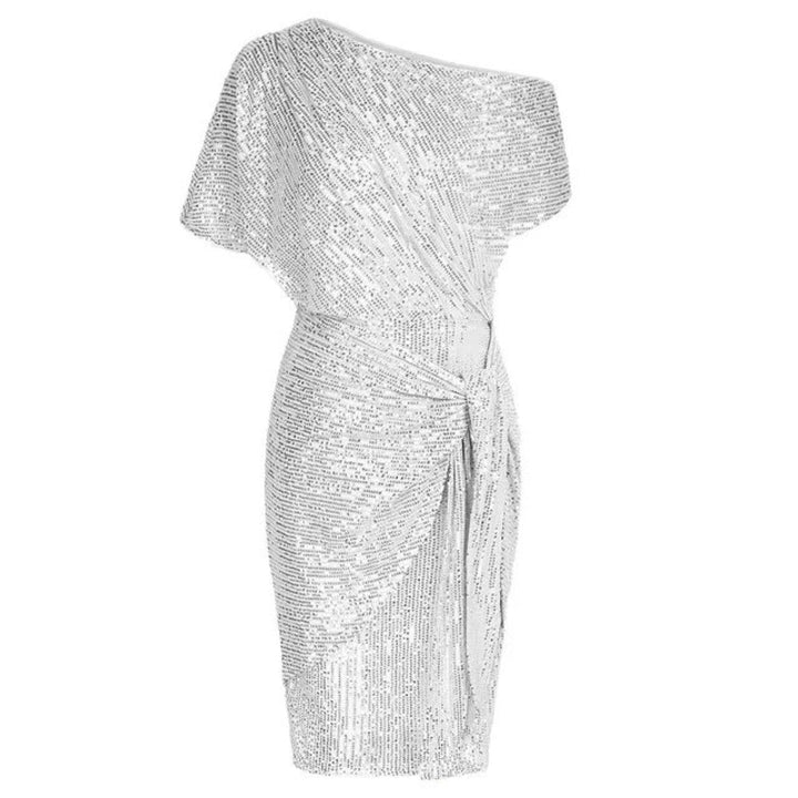 Women's New Year's Eve Dress in White, detail view