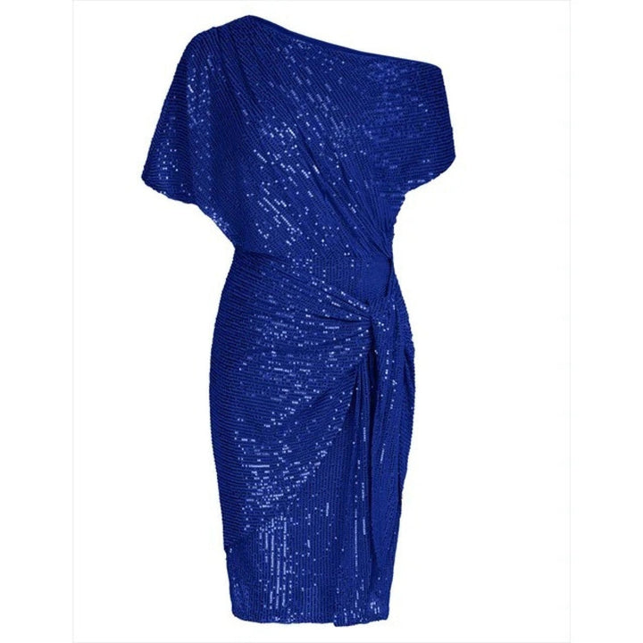 Women's New Year's Eve Dress in Blue, front view