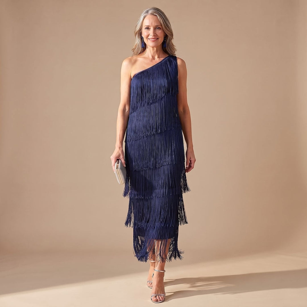 Women's Fringe Maxi Dress, front view