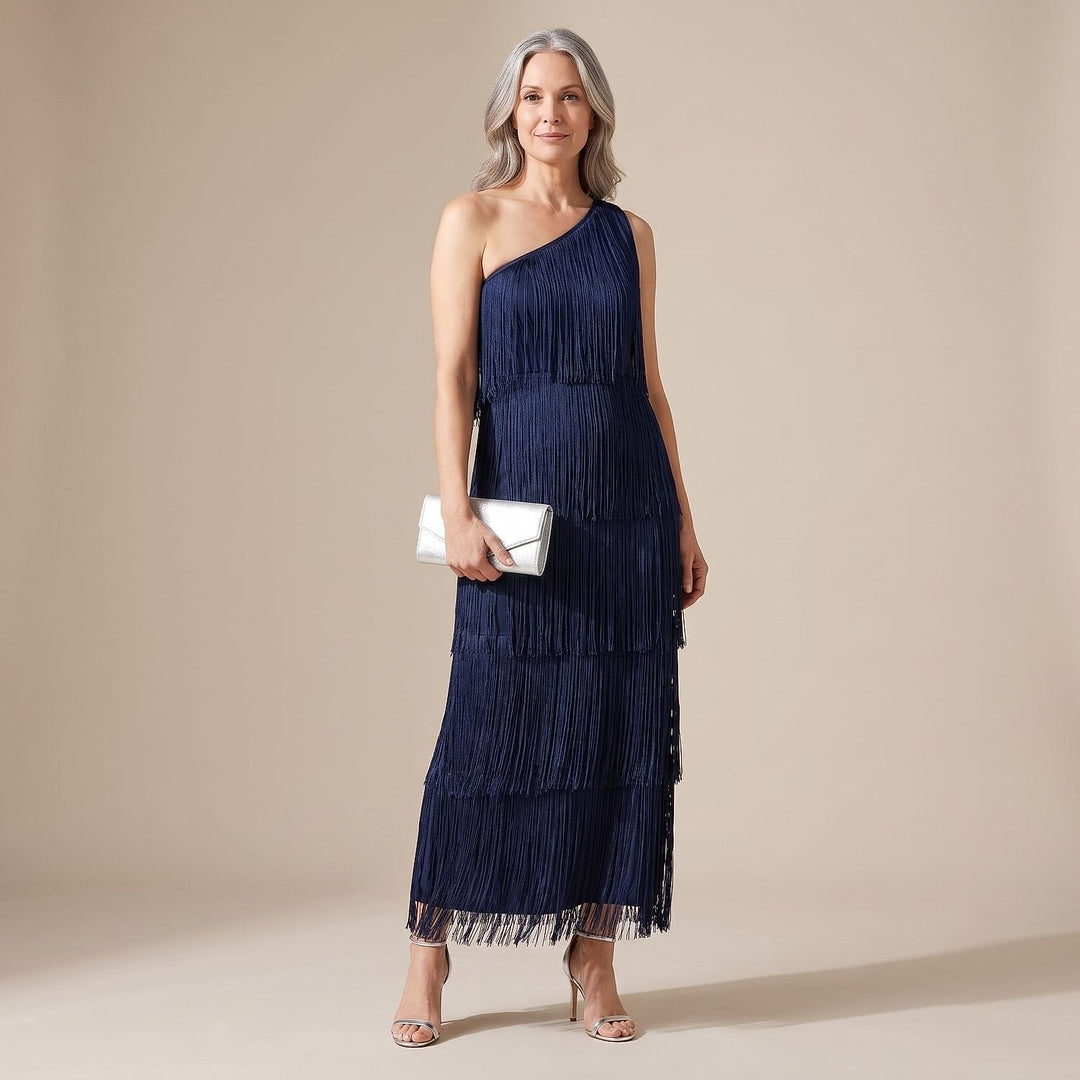 Women's Fringe Maxi Dress, front view 2