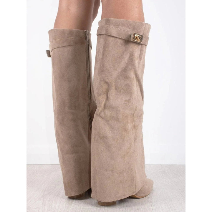 Women's Fold Over Knee High Boots, detail view 3