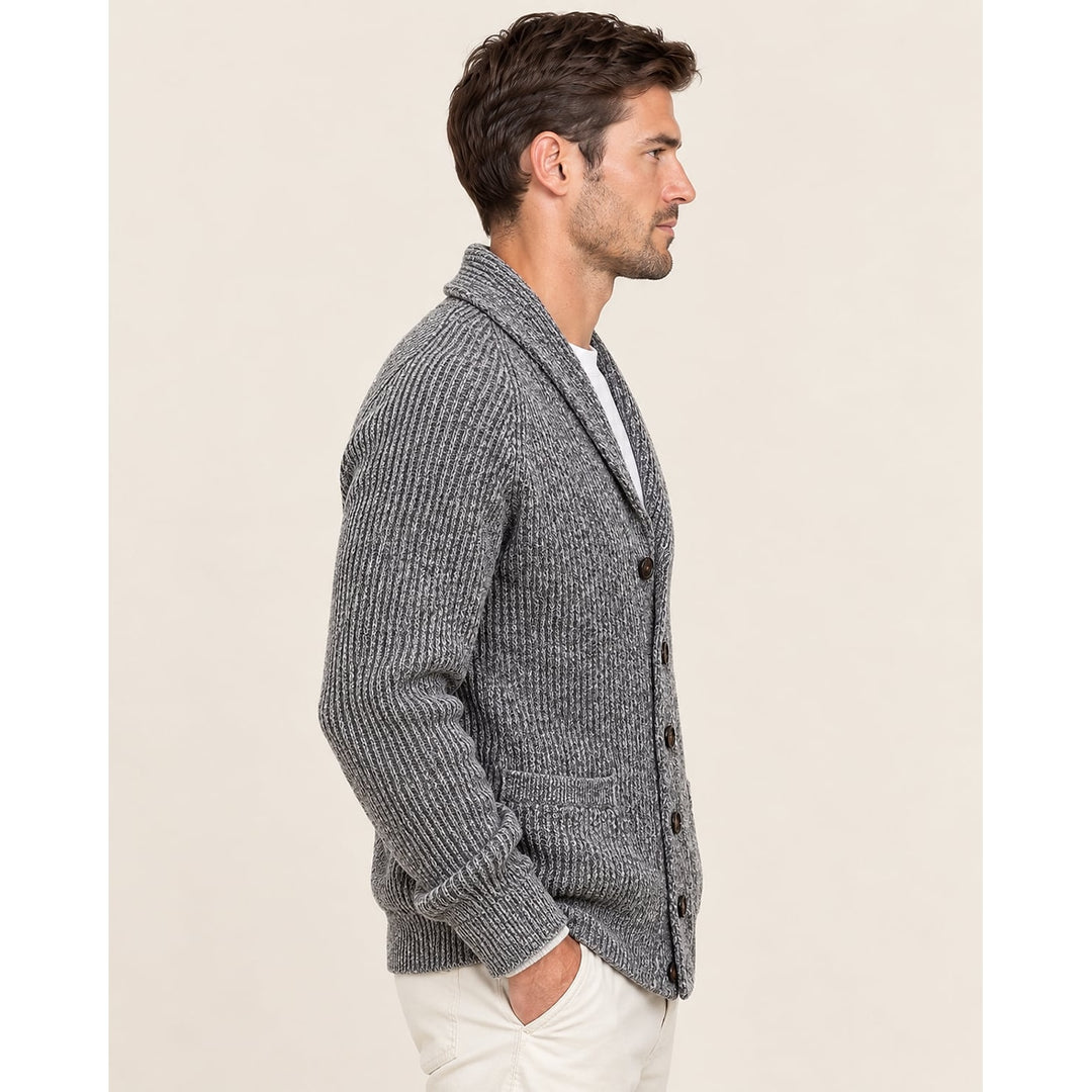 Men's Shawl Collar Cardigan, side view