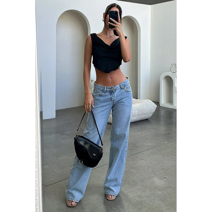 Women's Straight Cut Jeans, front view