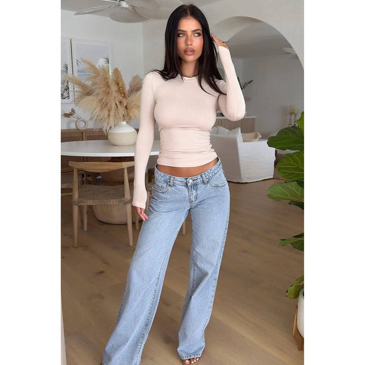 Women's Straight Cut Jeans, front view 3