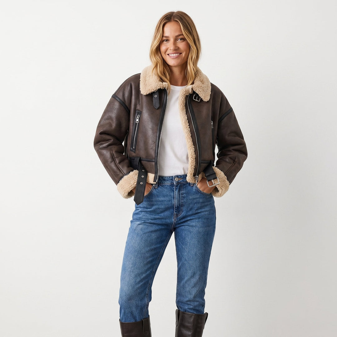 Women's Aviator Jacket, front view